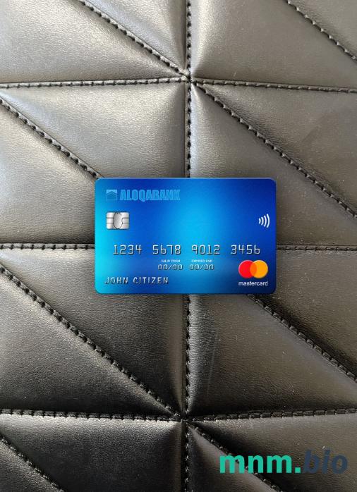 Uzbekistan Aloqabank wygląd zdjęcia mastercard skan PSD + zdjęcie
